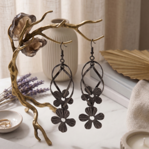 Discover elegant floral drop earrings from MANADH JEWELS. Lightweight, tarnish-resistant, and perfect for everyday wear, parties, weddings, and special occasions.