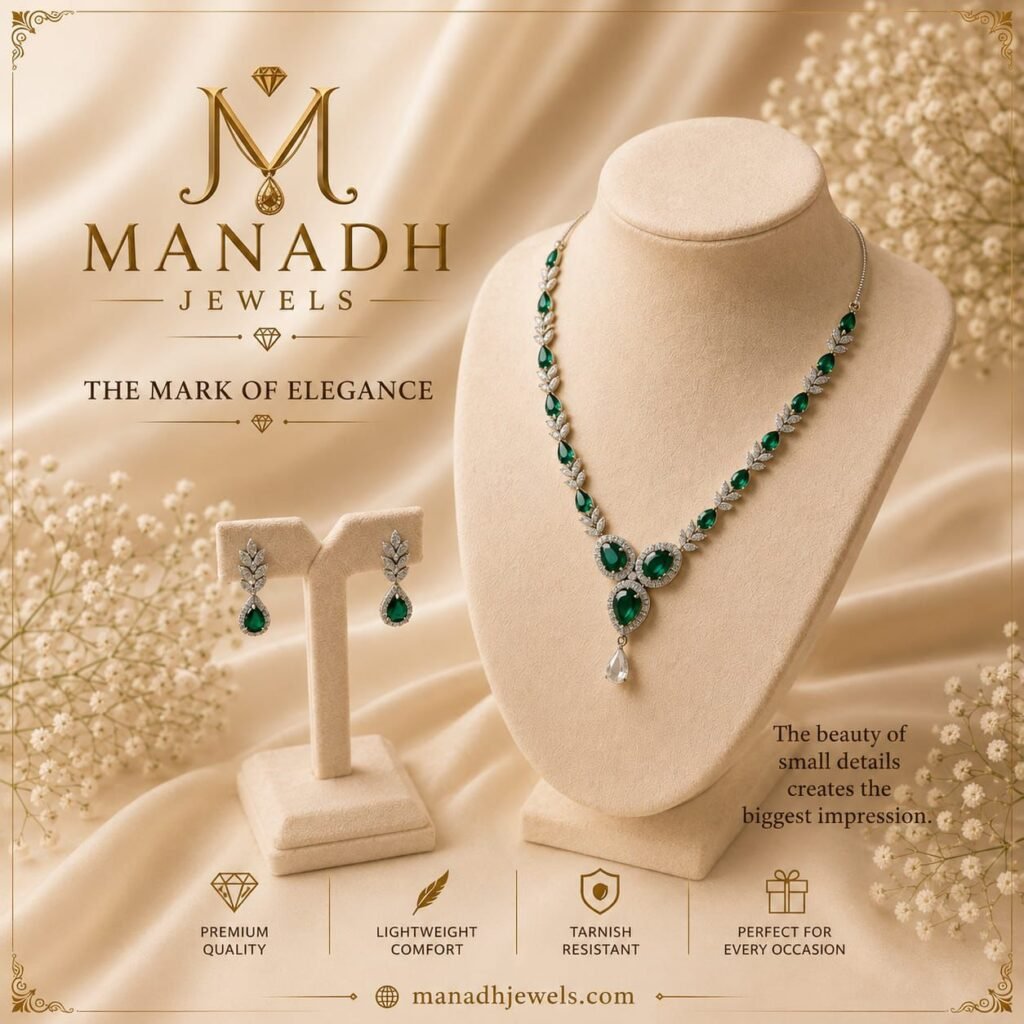 Green AD Necklace manadh jewels
