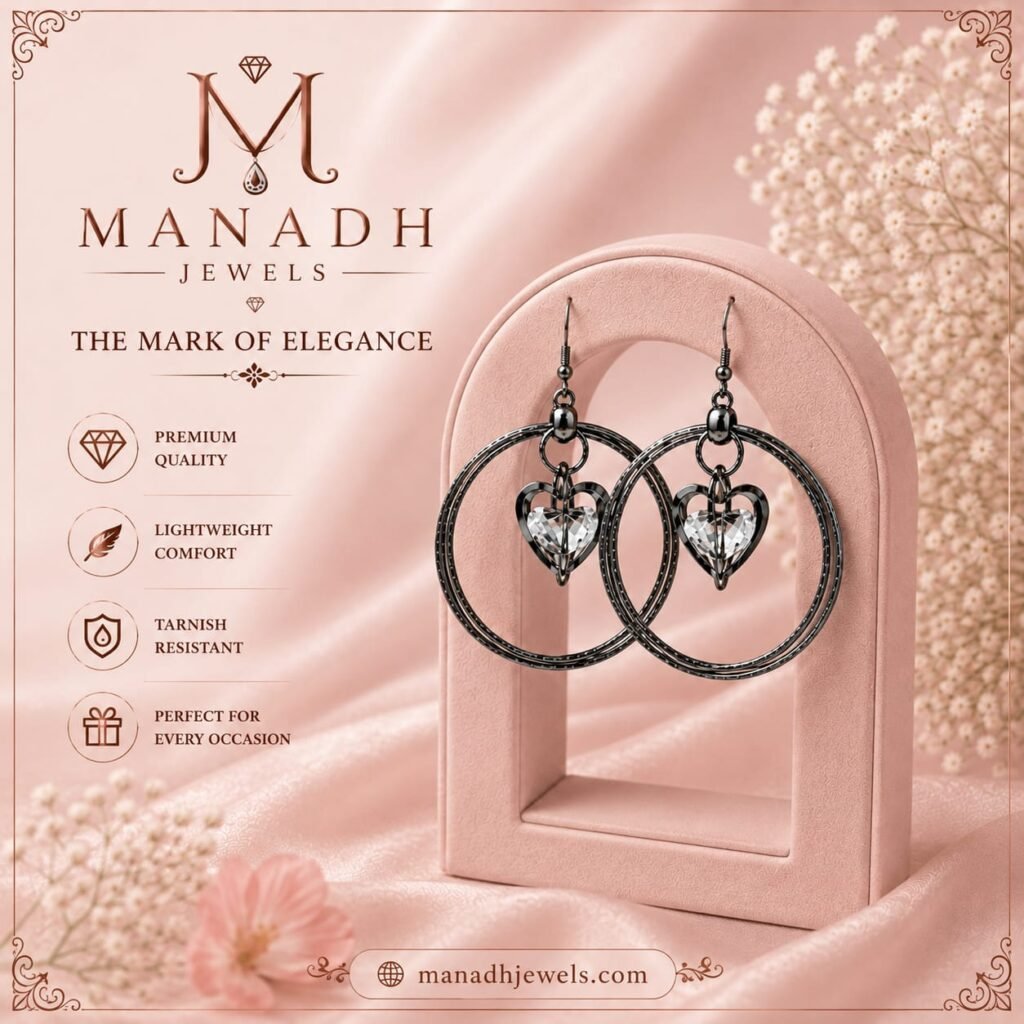 drophoops metal bangle manadh jewels