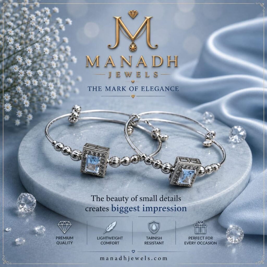 metalbanglessilver manadh jewels