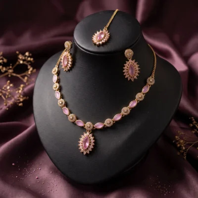 Elegant-Lavender-Marquise-Crystal-Necklace-Set